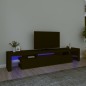 vidaXL Mobile Porta TV con Luci LED Nero 215x36,5x40 cm vidaXL Mobile Porta TV con Luci LED Nero 215x36,5x40 cm