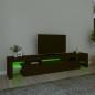 vidaXL Mobile Porta TV con Luci LED Nero 215x36,5x40 cm vidaXL Mobile Porta TV con Luci LED Nero 215x36,5x40 cm