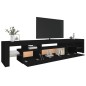 vidaXL Mobile Porta TV con Luci LED Nero 215x36,5x40 cm vidaXL Mobile Porta TV con Luci LED Nero 215x36,5x40 cm