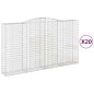 vidaXL Cesti Gabbioni ad Arco 20 pz 400x50x220/240 cm Ferro Zincato vidaXL Cesti Gabbioni ad Arco 20 pz 400x50x220/240 cm Ferro Zincato