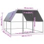 vidaXL Gabbia per Polli da Esterno 3x4x2 m in Acciaio Zincato vidaXL Gabbia per Polli da Esterno 3x4x2 m in Acciaio Zincato