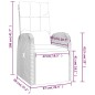 vidaXL Set Mobili Giardino 2pz Nero Polyrattan e Legno Massello Acacia