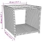 vidaXL Set Mobili Giardino 2pz Nero Polyrattan e Legno Massello Acacia