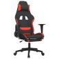 vidaXL Sedia da Gaming Massaggio e Poggiapiedi Tessuto Nero e Rosso vidaXL Sedia da Gaming Massaggio e Poggiapiedi Tessuto Nero e Rosso
