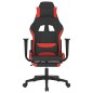 vidaXL Sedia da Gaming Massaggio e Poggiapiedi Tessuto Nero e Rosso vidaXL Sedia da Gaming Massaggio e Poggiapiedi Tessuto Nero e Rosso