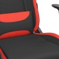 vidaXL Sedia da Gaming Massaggio e Poggiapiedi Tessuto Nero e Rosso vidaXL Sedia da Gaming Massaggio e Poggiapiedi Tessuto Nero e Rosso