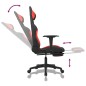 vidaXL Sedia da Gaming Massaggio e Poggiapiedi Tessuto Nero e Rosso vidaXL Sedia da Gaming Massaggio e Poggiapiedi Tessuto Nero e Rosso