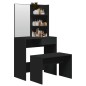 vidaXL Set Toeletta Nero 74,5x40x141 cm