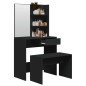vidaXL Set Toeletta Nero 74,5x40x141 cm