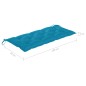 vidaXL Panca da Giardino 2 Posti con Cuscino 120cm Grigia in Eucalipto vidaXL Panca da Giardino 2 Posti con Cuscino 120cm Grigia in Eucalipto