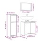 vidaXL Set Mobili da Bagno 3 pz Rovere Fumo in Legno Multistrato vidaXL Set Mobili da Bagno 3 pz Rovere Fumo in Legno Multistrato