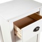vidaXL Credenza Hill Bianca 46x35x80 cm in Legno Massello di Pino