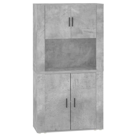 vidaXL Credenza Grigio Cemento in Legno Multistrato