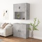 vidaXL Credenza Grigio Cemento in Legno Multistrato vidaXL Credenza Grigio Cemento in Legno Multistrato