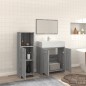 vidaXL Set Mobili da Bagno 3 pz Grigio Sonoma in Legno Multistrato vidaXL Set Mobili da Bagno 3 pz Grigio Sonoma in Legno Multistrato
