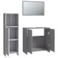 vidaXL Set Mobili da Bagno 3 pz Grigio Sonoma in Legno Multistrato vidaXL Set Mobili da Bagno 3 pz Grigio Sonoma in Legno Multistrato