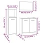 vidaXL Set Mobili da Bagno 3 pz Grigio Sonoma in Legno Multistrato vidaXL Set Mobili da Bagno 3 pz Grigio Sonoma in Legno Multistrato