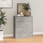 vidaXL Credenza con 4 Cassetti 60x30,5x71 cm Grigio cemento vidaXL Credenza con 4 Cassetti 60x30,5x71 cm Grigio cemento