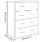vidaXL Credenza con 4 Cassetti 60x30,5x71 cm Grigio cemento vidaXL Credenza con 4 Cassetti 60x30,5x71 cm Grigio cemento