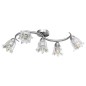 vidaXL Lampadario con Paralumi in Vetro per 5 Lampadine E14 Tulipano