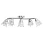 vidaXL Lampadario con Paralumi in Vetro per 5 Lampadine E14 Tulipano