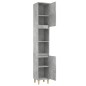 vidaXL Armadietto Bagno Grigio Cemento 30x30x190 cm Legno Multistrato