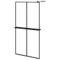 vidaXL Parete Doccia con Mensola Nera 100x195 cm Vetro ESG e Alluminio vidaXL Parete Doccia con Mensola Nera 100x195 cm Vetro ESG e Alluminio