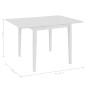 vidaXL Tavolo da Pranzo Estensibile Bianco (80-120)x80x74 cm in MDF vidaXL Tavolo da Pranzo Estensibile Bianco (80-120)x80x74 cm in MDF