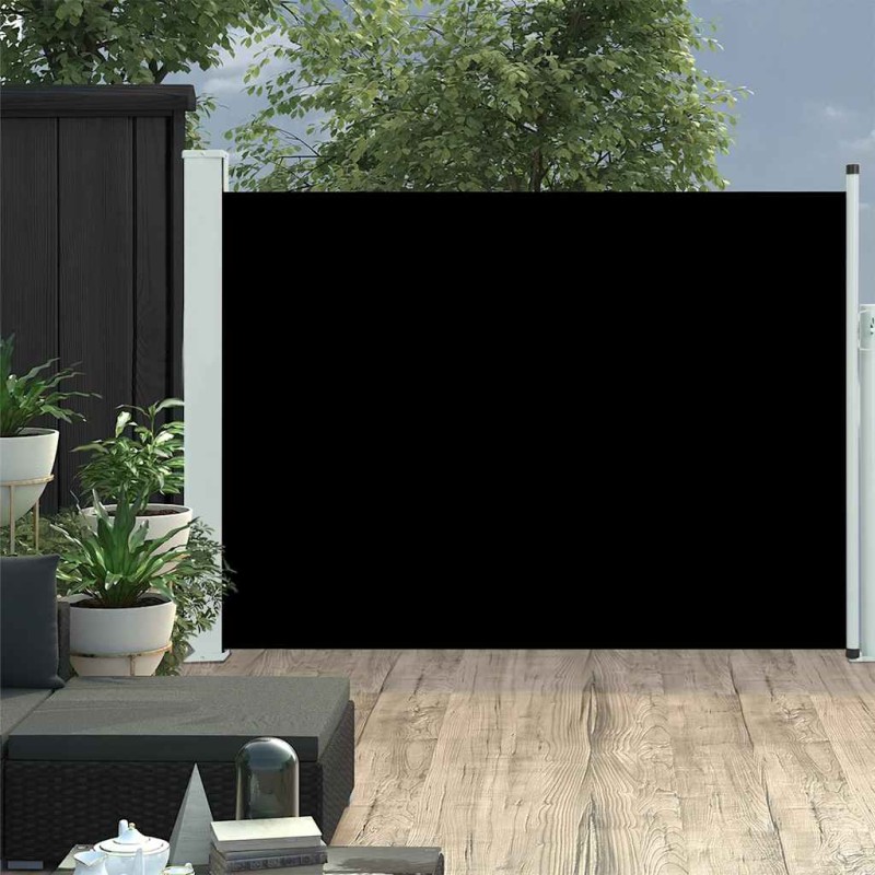 vidaXL Tenda Laterale Retrattile per Patio 120x500 cm Nero vidaXL Tenda Laterale Retrattile per Patio 120x500 cm Nero