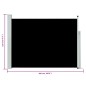 vidaXL Tenda Laterale Retrattile per Patio 120x500 cm Nero vidaXL Tenda Laterale Retrattile per Patio 120x500 cm Nero