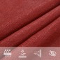 vidaXL Vela Parasole 160 g/m² Rossa 2,5x2,5 m in HDPE