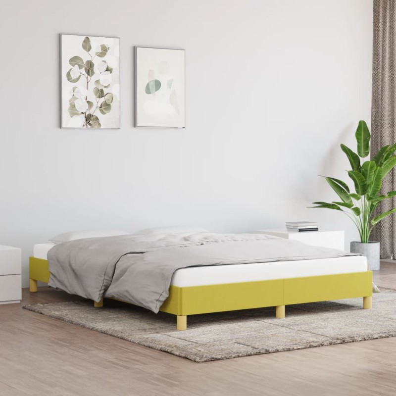 vidaXL Giroletto senza Materasso Verde 160x200 cm in Tessuto