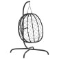 vidaXL Sedia Uovo Sospesa con Cuscino Bianco Crema Polyrattan Acciaio vidaXL Sedia Uovo Sospesa con Cuscino Bianco Crema Polyrattan Acciaio