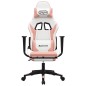 vidaXL Sedia da Gaming Massaggio Poggiapiedi Bianco e Rosa Similpelle vidaXL Sedia da Gaming Massaggio Poggiapiedi Bianco e Rosa Similpelle