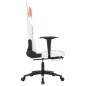 vidaXL Sedia da Gaming Massaggio Poggiapiedi Bianco e Rosa Similpelle vidaXL Sedia da Gaming Massaggio Poggiapiedi Bianco e Rosa Similpelle