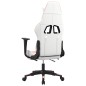 vidaXL Sedia da Gaming Massaggio Poggiapiedi Bianco e Rosa Similpelle vidaXL Sedia da Gaming Massaggio Poggiapiedi Bianco e Rosa Similpelle