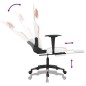 vidaXL Sedia da Gaming Massaggio Poggiapiedi Bianco e Rosa Similpelle vidaXL Sedia da Gaming Massaggio Poggiapiedi Bianco e Rosa Similpelle