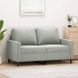 vidaXL Divano a 2 Posti Grigio Chiaro 120 cm in Velluto vidaXL Divano a 2 Posti Grigio Chiaro 120 cm in Velluto