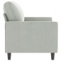 vidaXL Divano a 2 Posti Grigio Chiaro 120 cm in Velluto vidaXL Divano a 2 Posti Grigio Chiaro 120 cm in Velluto