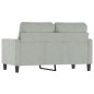 vidaXL Divano a 2 Posti Grigio Chiaro 120 cm in Velluto vidaXL Divano a 2 Posti Grigio Chiaro 120 cm in Velluto
