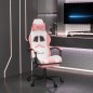 vidaXL Sedia da Gaming Girevole Poggiapiedi Bianca e Rosa Similpelle vidaXL Sedia da Gaming Girevole Poggiapiedi Bianca e Rosa Similpelle