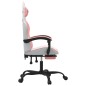 vidaXL Sedia da Gaming Girevole Poggiapiedi Bianca e Rosa Similpelle vidaXL Sedia da Gaming Girevole Poggiapiedi Bianca e Rosa Similpelle