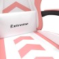 vidaXL Sedia da Gaming Girevole Poggiapiedi Bianca e Rosa Similpelle vidaXL Sedia da Gaming Girevole Poggiapiedi Bianca e Rosa Similpelle