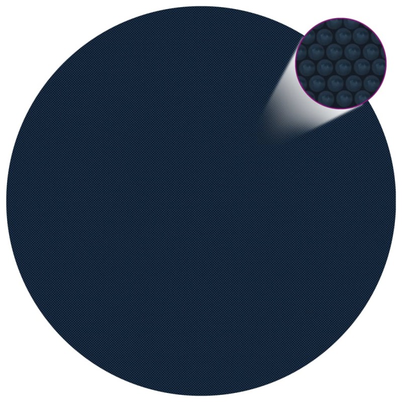 vidaXL Pellicola Galleggiante Solare PE per Piscina 210 cm Nero e Blu vidaXL Pellicola Galleggiante Solare PE per Piscina 210 cm Nero e Blu
