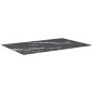 vidaXL Piano Tavolo Nero 100x62 cm 8mm Vetro Temperato Design Marmo vidaXL Piano Tavolo Nero 100x62 cm 8mm Vetro Temperato Design Marmo