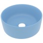 vidaXL Lavandino Lusso Rotondo Azzurro Opaco 40x15 cm in Ceramica vidaXL Lavandino Lusso Rotondo Azzurro Opaco 40x15 cm in Ceramica