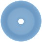vidaXL Lavandino Lusso Rotondo Azzurro Opaco 40x15 cm in Ceramica vidaXL Lavandino Lusso Rotondo Azzurro Opaco 40x15 cm in Ceramica