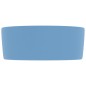 vidaXL Lavandino Lusso Rotondo Azzurro Opaco 40x15 cm in Ceramica vidaXL Lavandino Lusso Rotondo Azzurro Opaco 40x15 cm in Ceramica