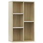 vidaXL Libreria/Credenza Bianca Rovere Sonoma 50x25x80 cm Multistrato vidaXL Libreria/Credenza Bianca Rovere Sonoma 50x25x80 cm Multistrato
