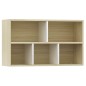 vidaXL Libreria/Credenza Bianca Rovere Sonoma 50x25x80 cm Multistrato vidaXL Libreria/Credenza Bianca Rovere Sonoma 50x25x80 cm Multistrato